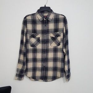 Beige & Navy Flannel